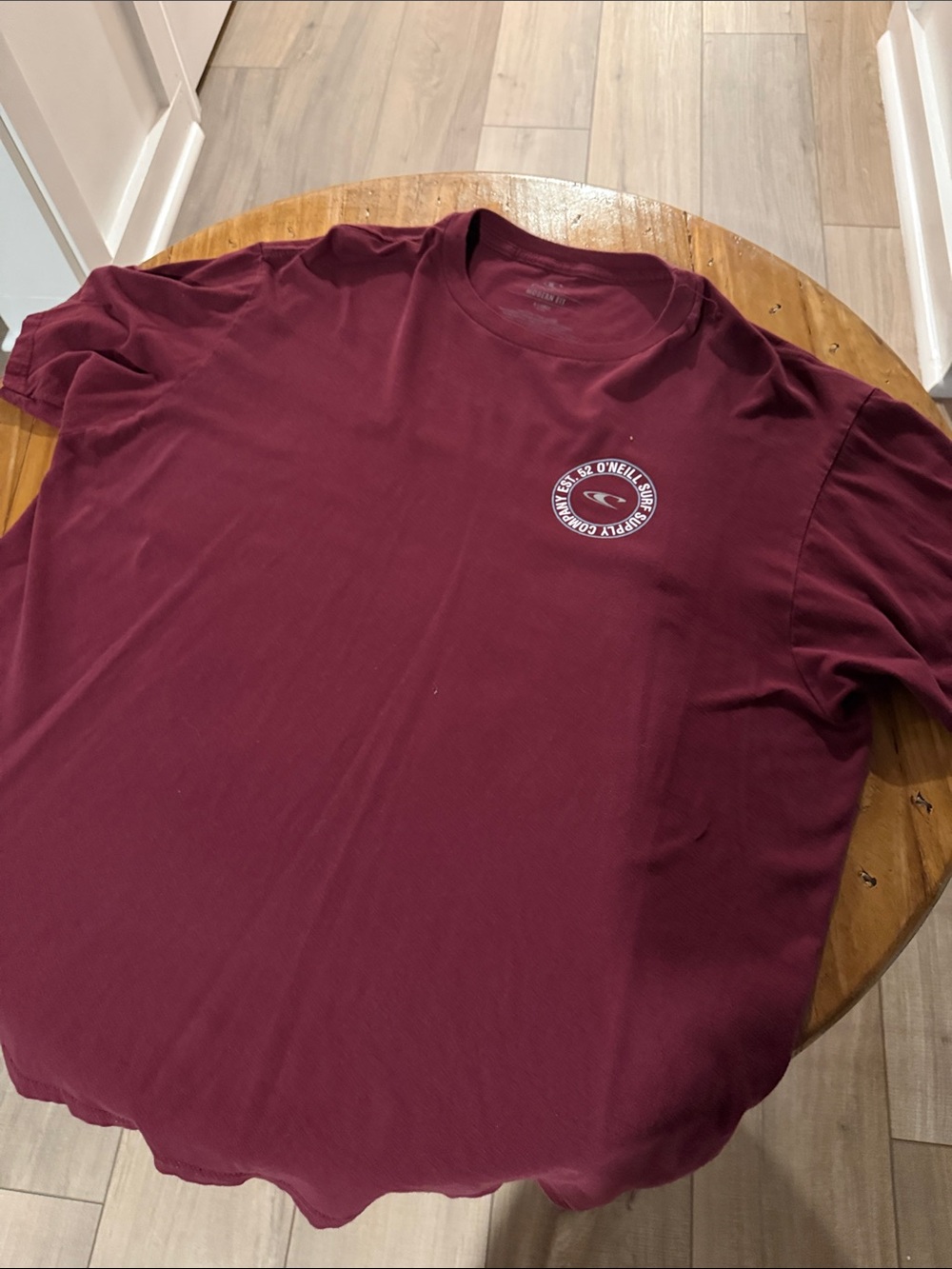 O'Neill Burgundy Short Sleeve Graphic Tee